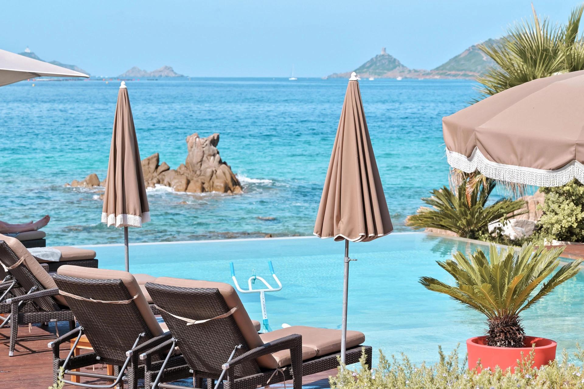 Piscine chauffée à l'hôtel le Week end à Ajaccio